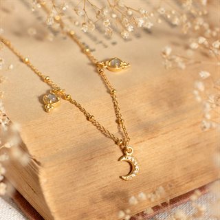 Ananda Soul - Dreamseed Halskæde - Guld - Labradorite/Moonstone